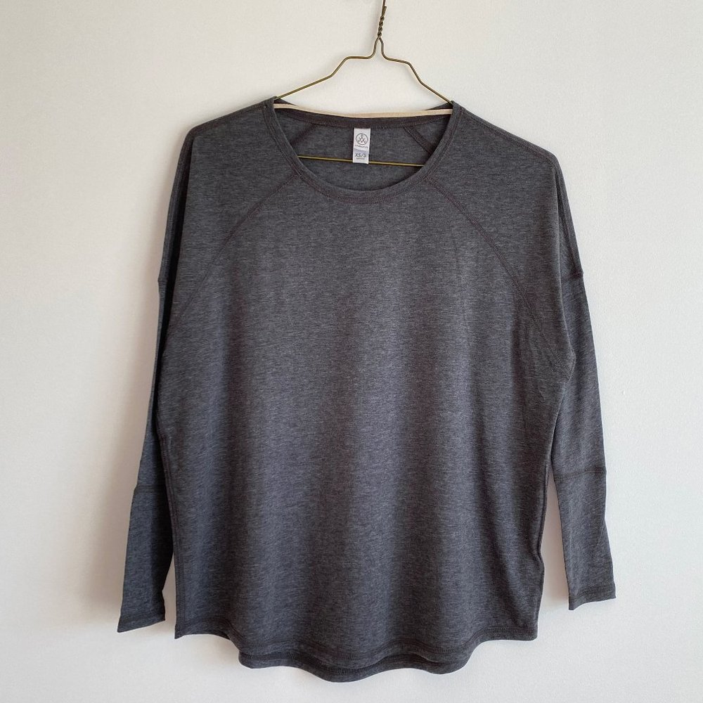 Alternative, NWOT, Eco Gauze Ramble Long Sleeve Raglan Tunic Shirt, Gray